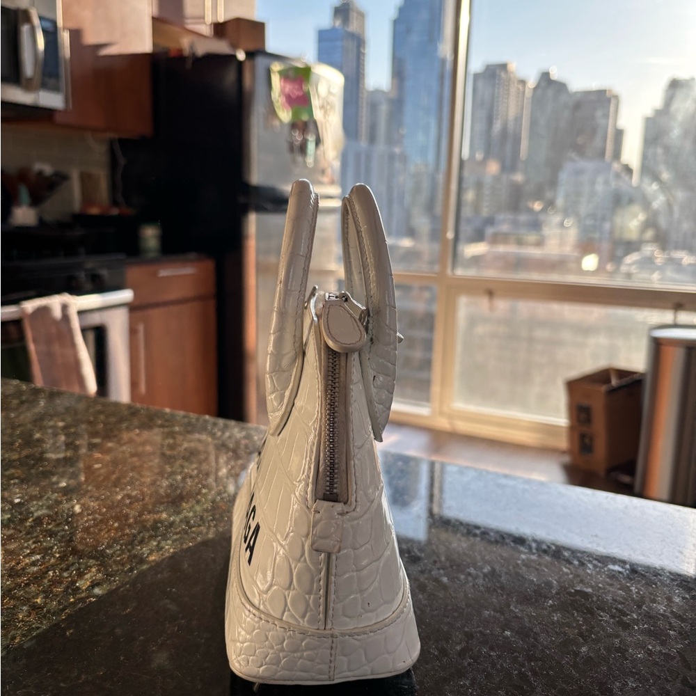 Balenciaga White Croc-Embossed Women's Bag - Picture 3 of 7